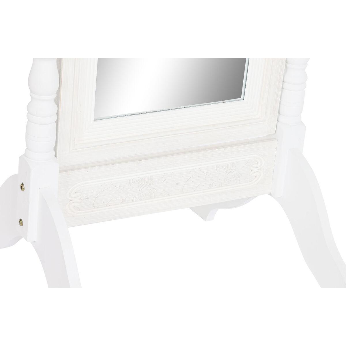 Espejo de pie DKD Home Decor Espejo Blanco Madera MDF (50 x 50 x 157 cm)