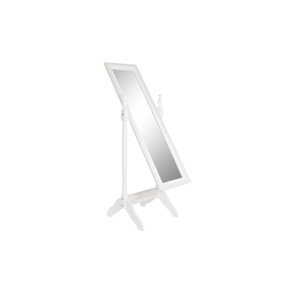 Espejo de pie DKD Home Decor Espejo Blanco Madera MDF (50 x 50 x 157 cm)