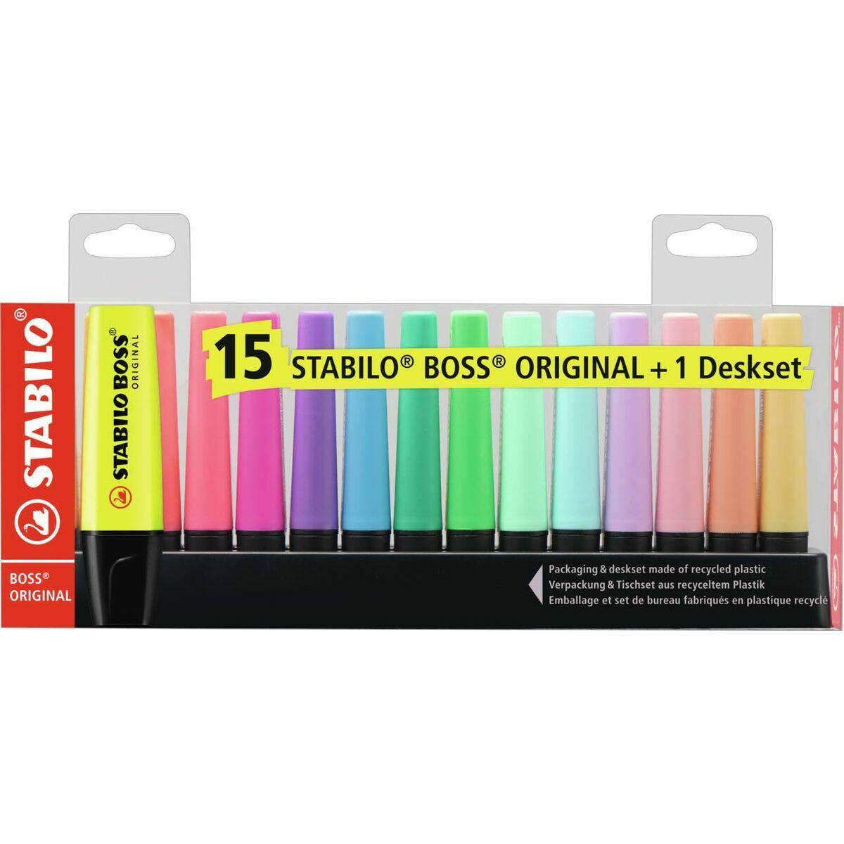 Marcador Fluorescente Stabilo Multicolor 15 Piezas