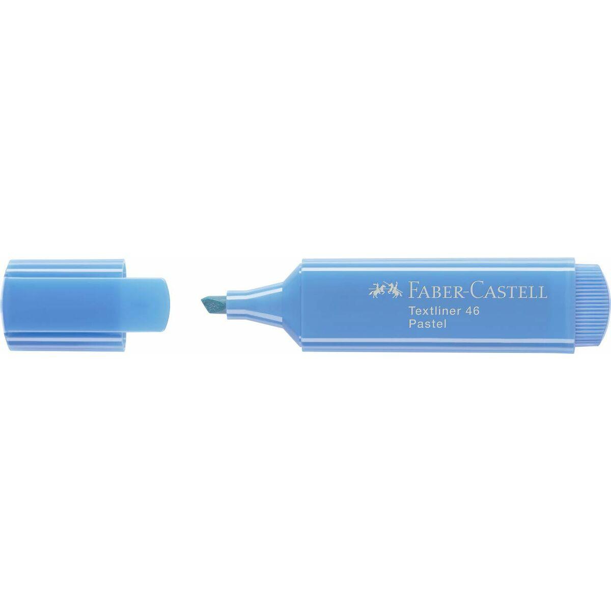 Marcador Fluorescente Faber-Castell Textliner 1546 Pastel Azul Océano (10 Unidades)