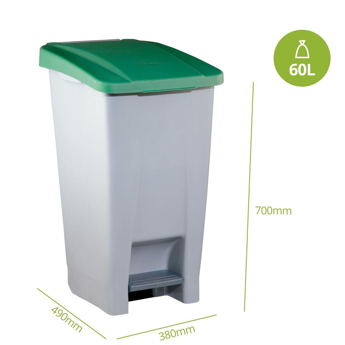 Cubo de Basura para Reciclaje Denox Verde 60 L 38 x 49 x 70 cm