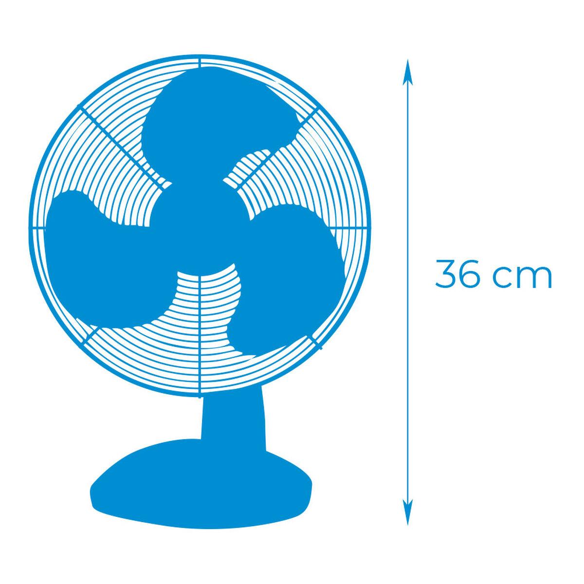 Ventilador de Sobremesa EDM 33962 Blanco 25 W Ø 23 x 36 cm