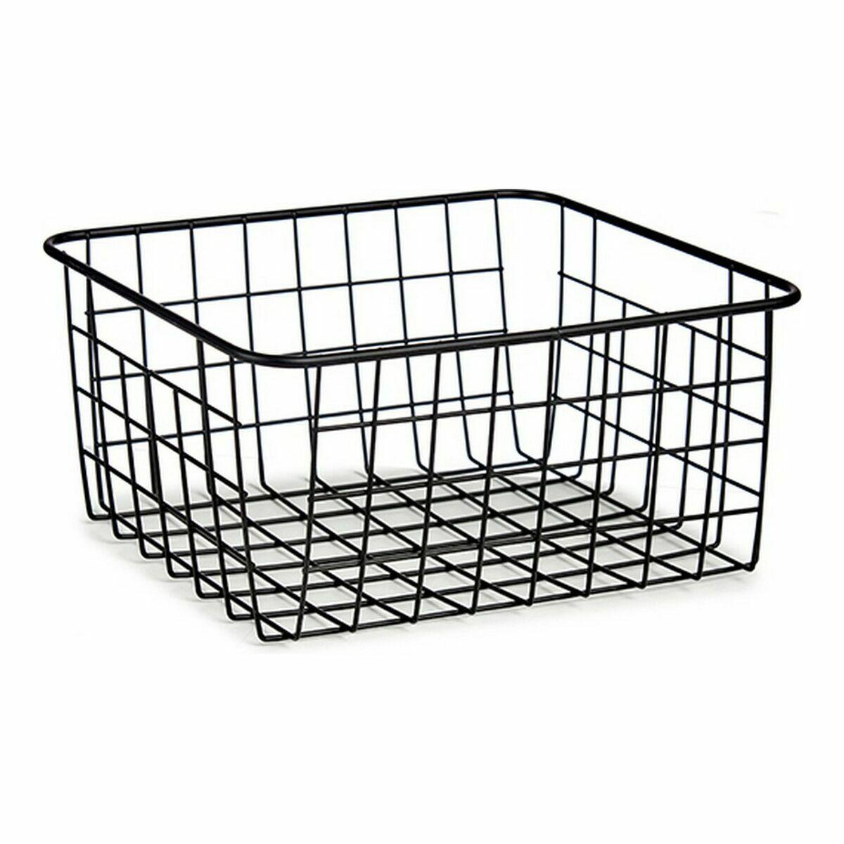 Cesta Multiusos Kinvara W6699-5 Negro Acero 22 x 12,7 x 28,5 cm (18 Unidades)