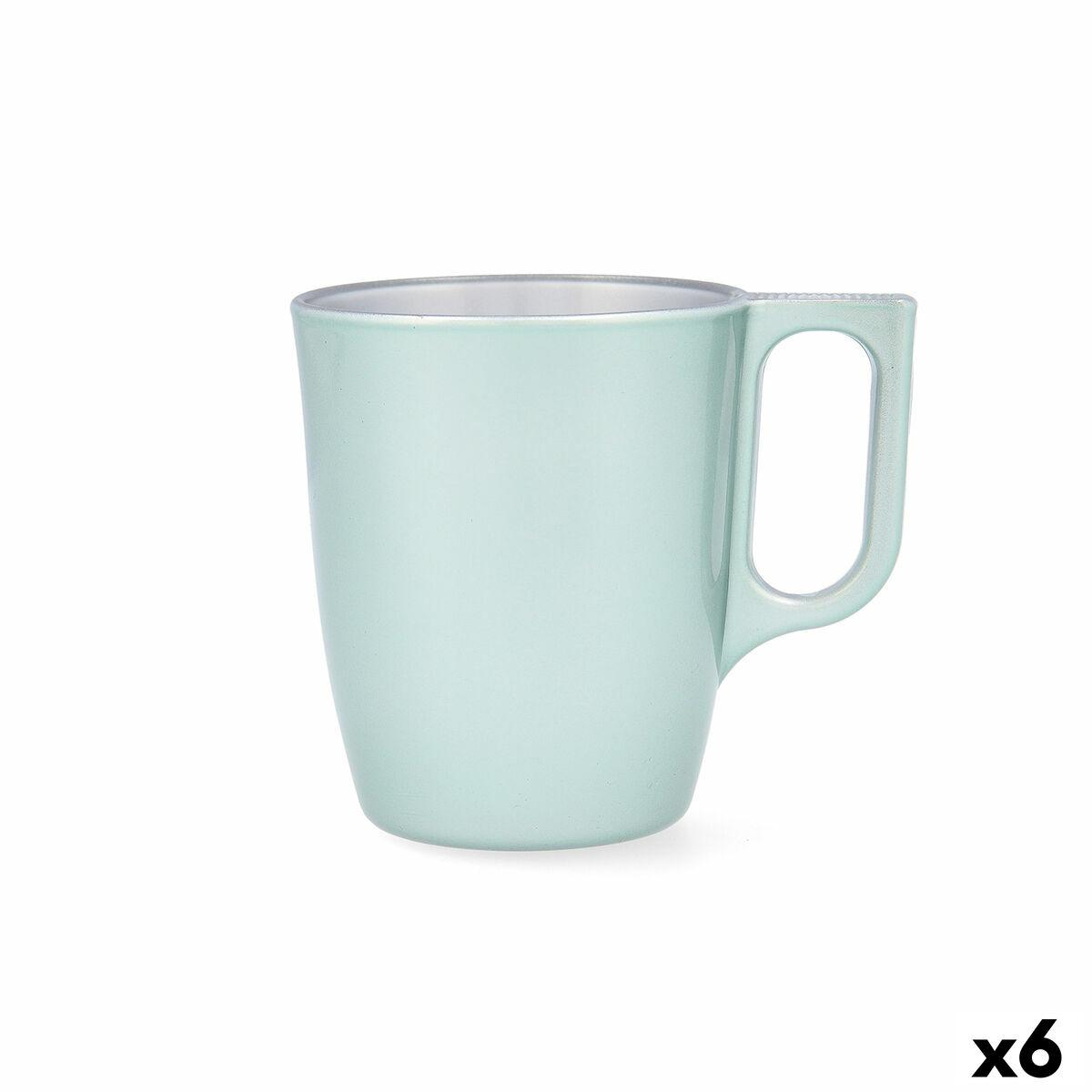 Taza Luminarc Flashy Breakfast Desayuno Turquesa Vidrio (250 ml) (6 Unidades)
