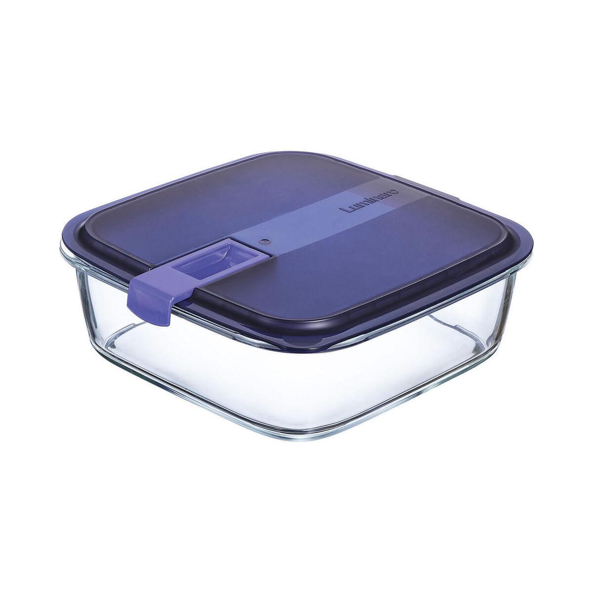 Fiambrera Hermética Luminarc Easy Box Azul 2,5 L Vidrio (6 Unidades)