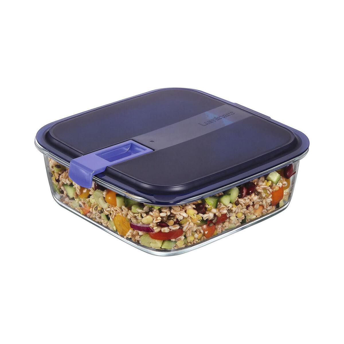 Fiambrera Hermética Luminarc Easy Box Azul 2,5 L Vidrio (6 Unidades)