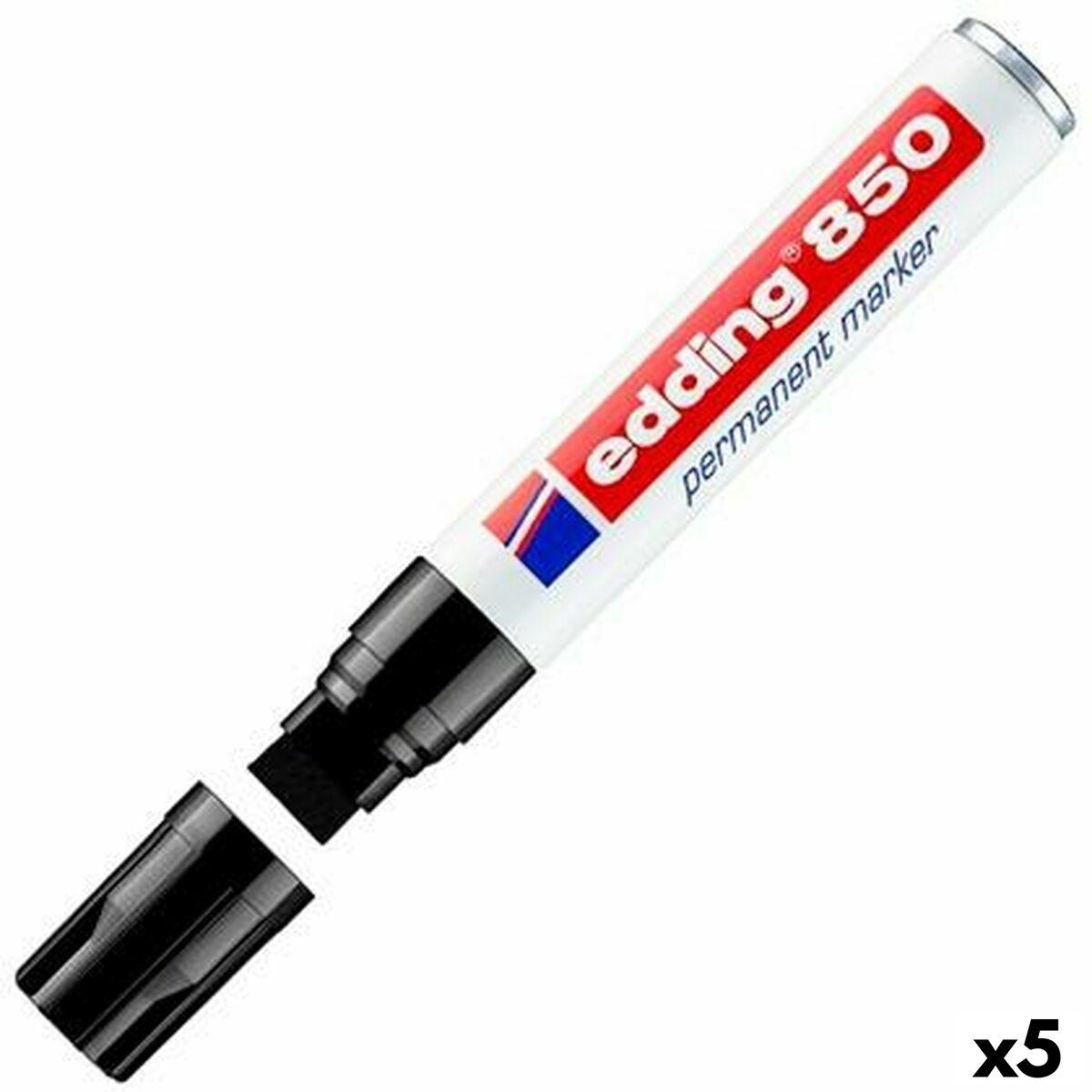 Rotulador permanente Edding 850 Negro (5 Unidades)