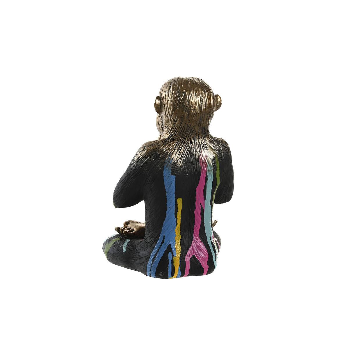 Figura Decorativa DKD Home Decor Dorado Resina Multicolor Mono Moderno (19 x 12 x 24,5 cm) (3 Unidades)