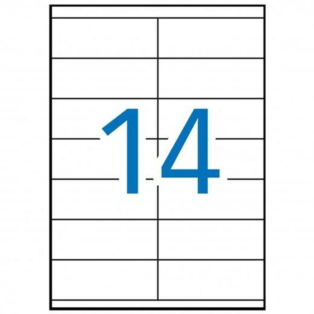 Etiquetas MULTI 3 Blanco 100 Hojas 105 x 42,4 mm
