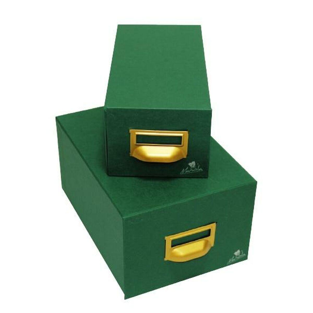Archivador rellenable Mariola Verde Cartón 22 x 15,5 x 25 cm