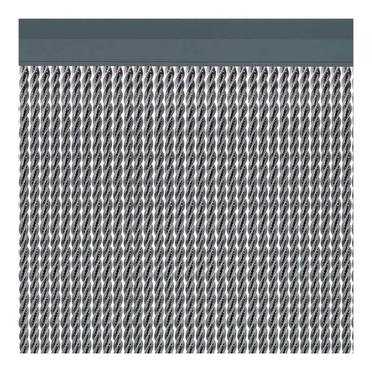 Cortina Acudam Manacor Puertas Plateado Exterior PVC Aluminio 90 x 210 cm