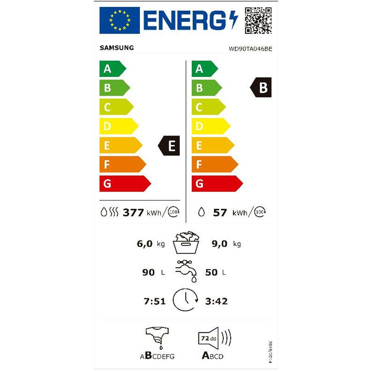 Lavadora - Secadora Samsung WD90TA046BE/EC Blanco 9 kg 1400 rpm