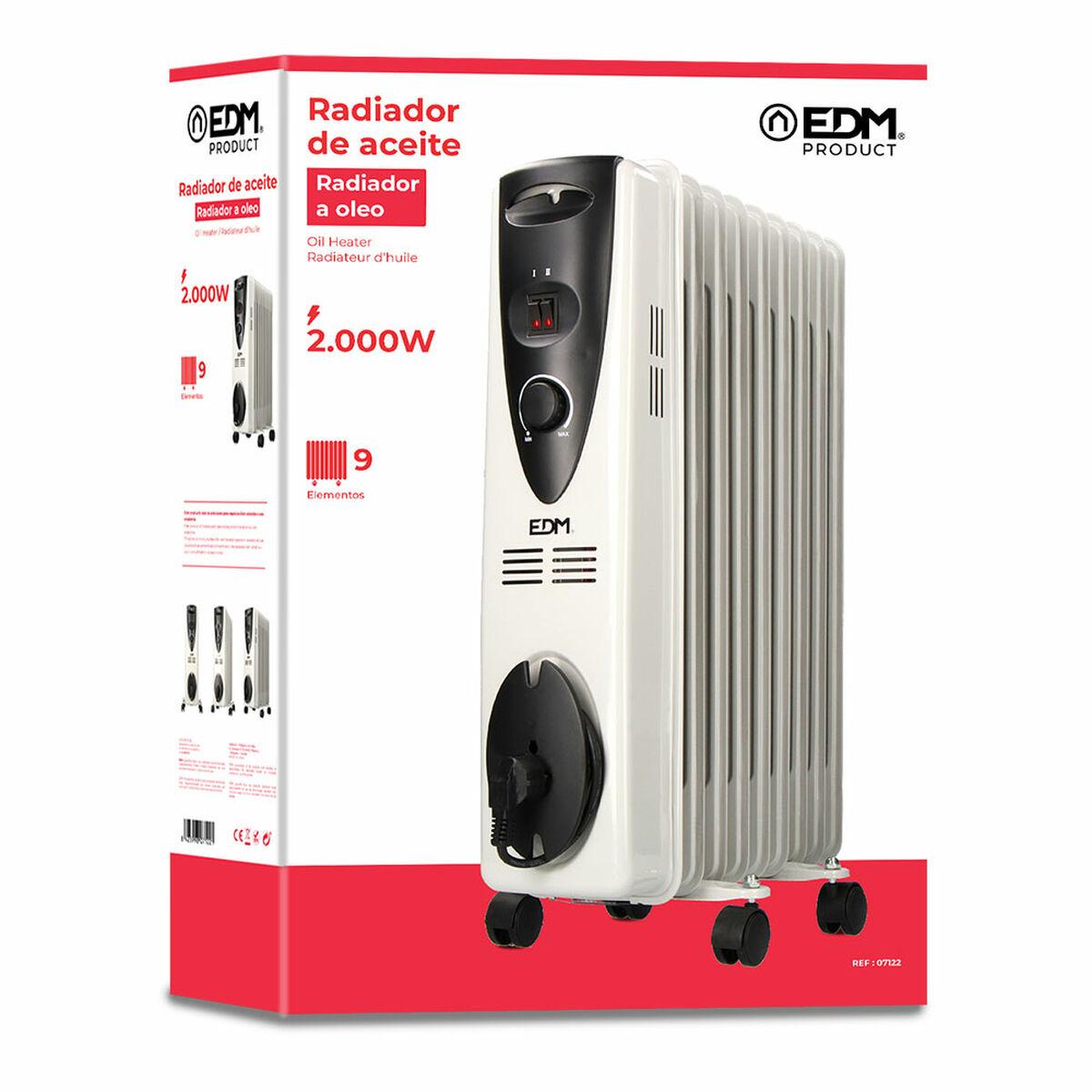 Radiador de Aceite (9 cuerpos) EDM 07122 Blanco 2000 W