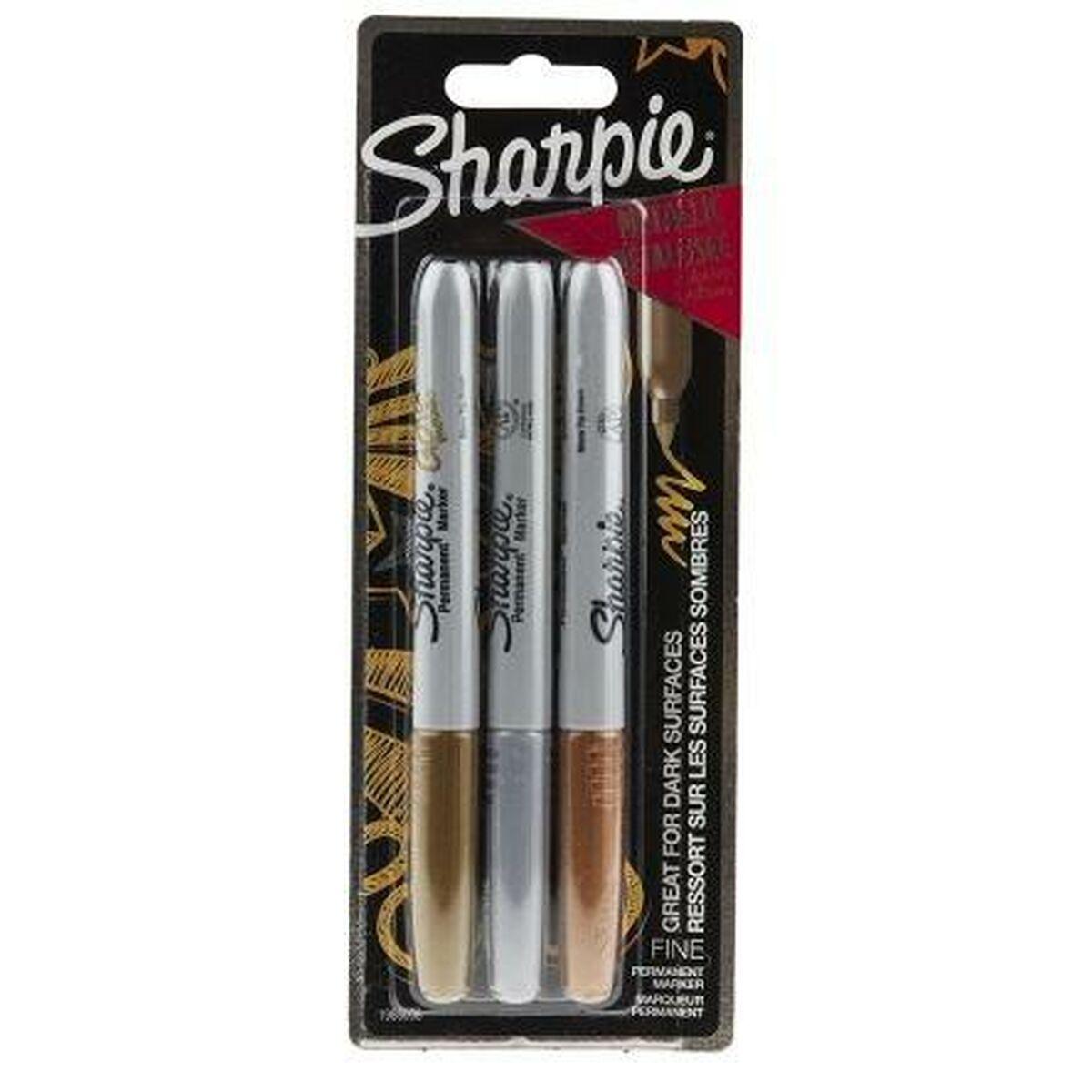Set de Rotuladores Sharpie Multicolor metálico 3 Piezas 1 mm (12 Unidades)