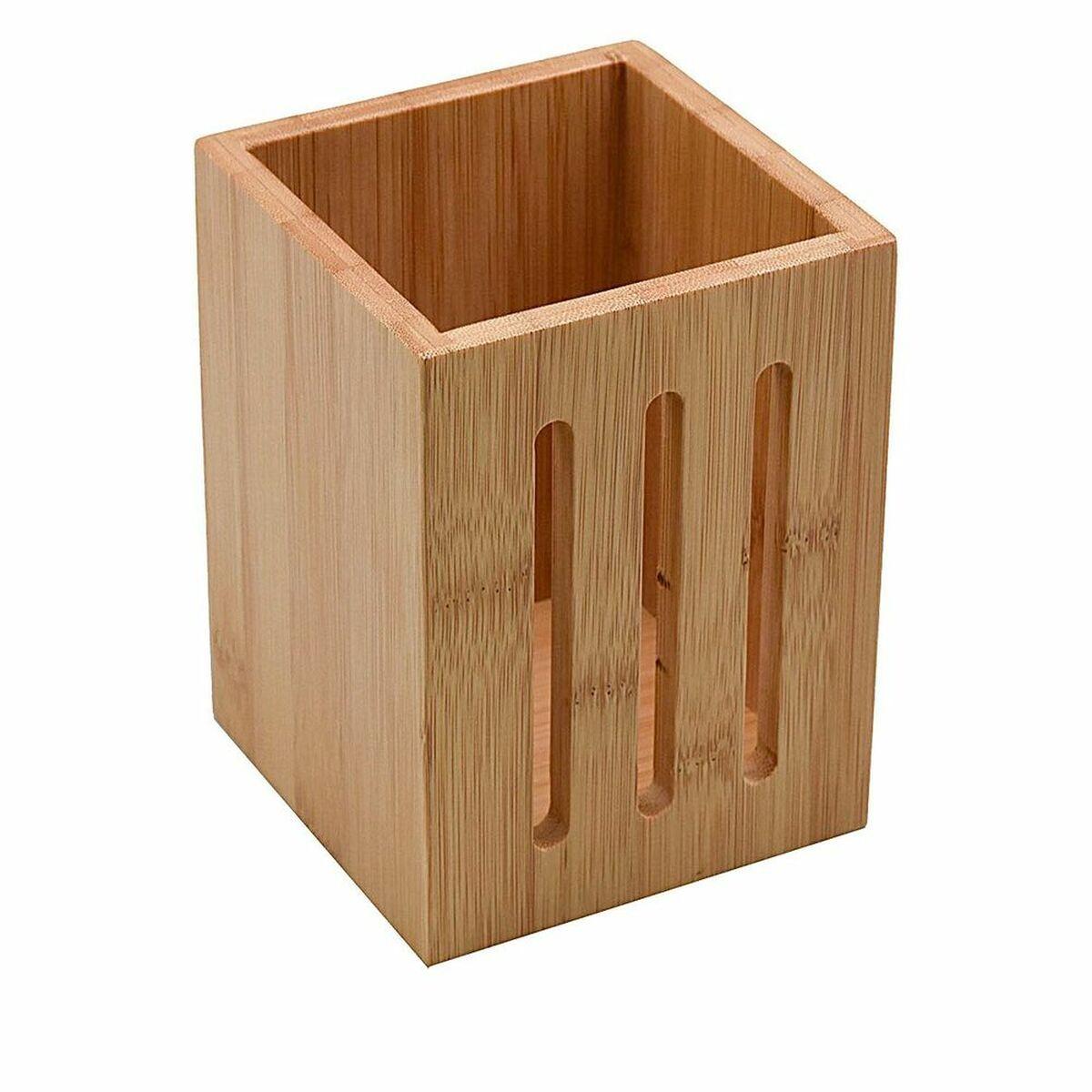 Bote para Utensilios de Cocina Versa 10 x 13,5 x 10 cm Bambú