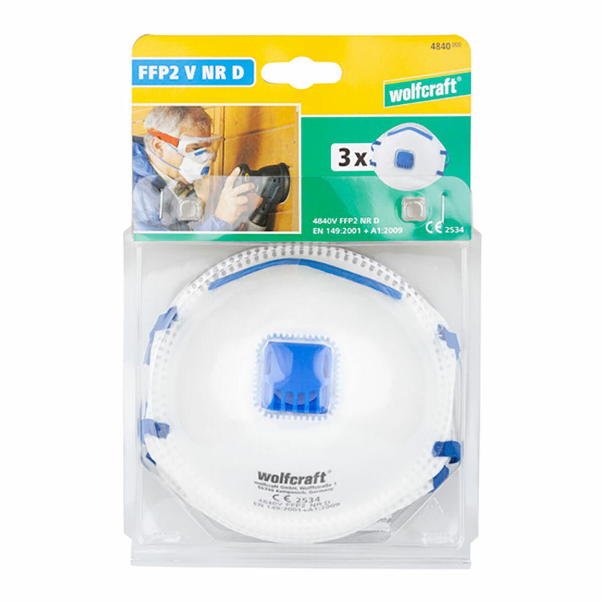 Máscara de Protección Wolfcraft 4840000 (3 Unidades)