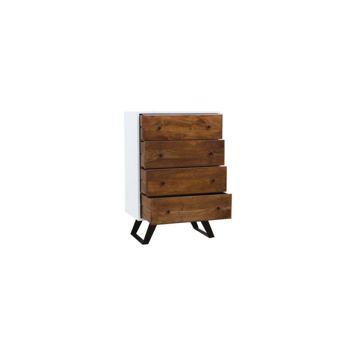 Cajonera DKD Home Decor Blanco 70 x 40 x 105 cm Metal Madera de mango