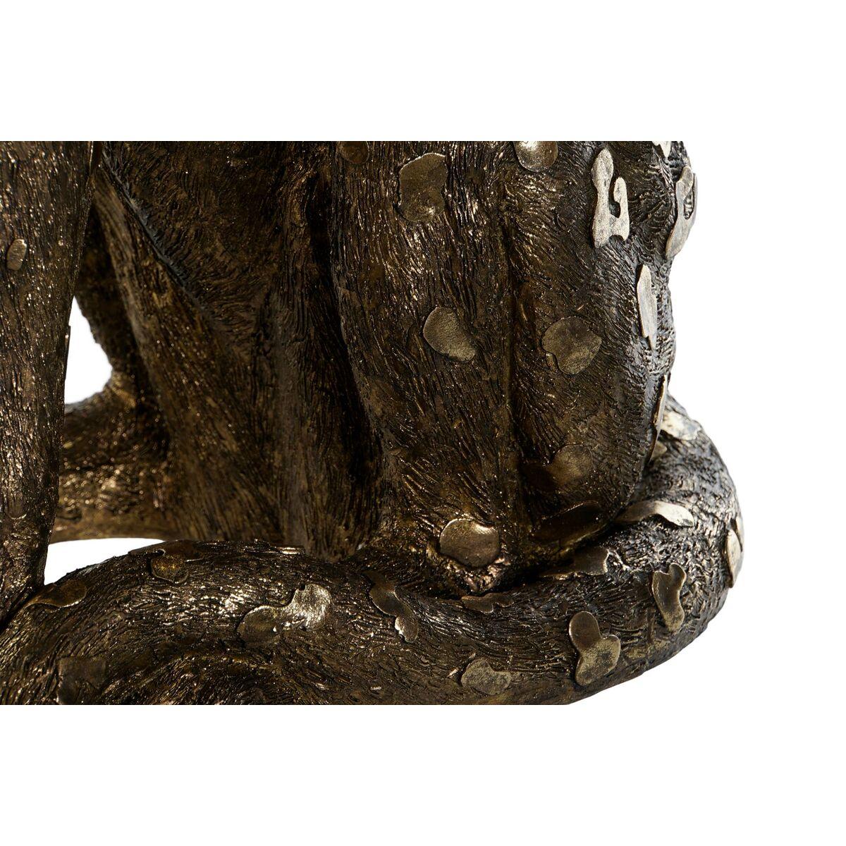 Figura Decorativa DKD Home Decor 56,5 x 36,5 x 62 cm Dorado Cobre Leopardo Resina