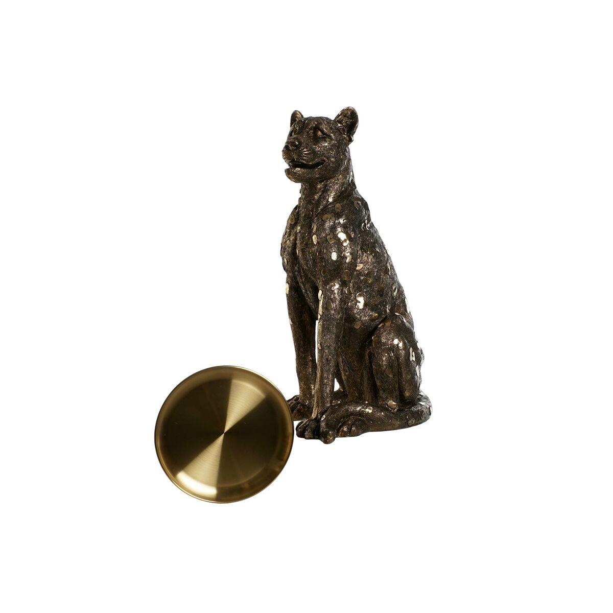 Figura Decorativa DKD Home Decor 56,5 x 36,5 x 62 cm Dorado Cobre Leopardo Resina