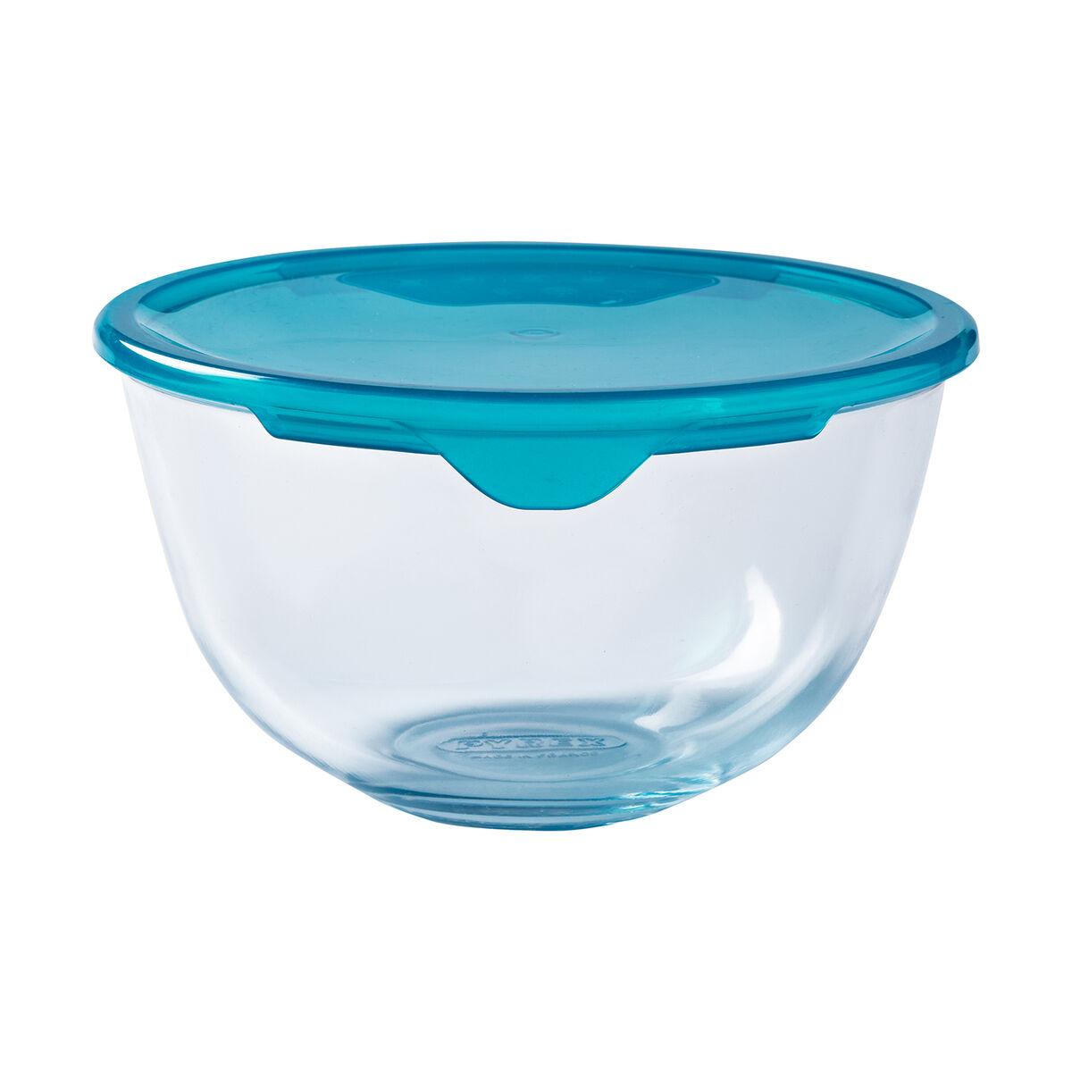 Fiambrera Redonda con Tapa Pyrex Cook & Store Azul 15 x 15 x 8 cm 500 ml Silicona Vidrio (6 Unidades)
