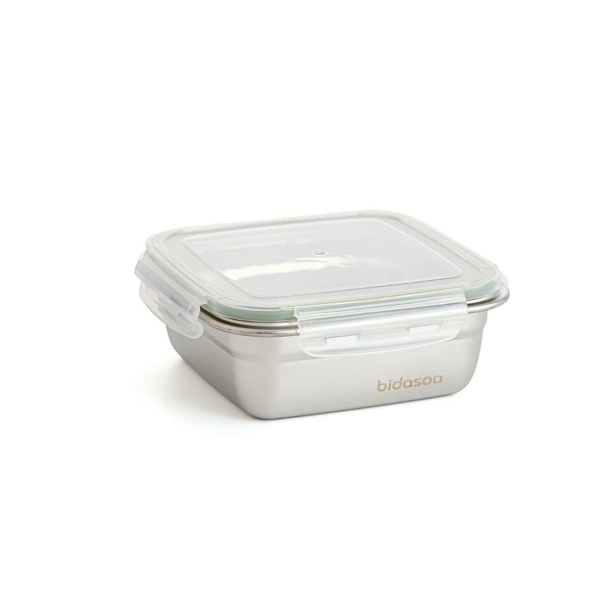 Fiambrera Hermética Bidasoa Theo 15,3 x 15,3 x 6,3 cm Plateado 750 ml Metal (6 Unidades)