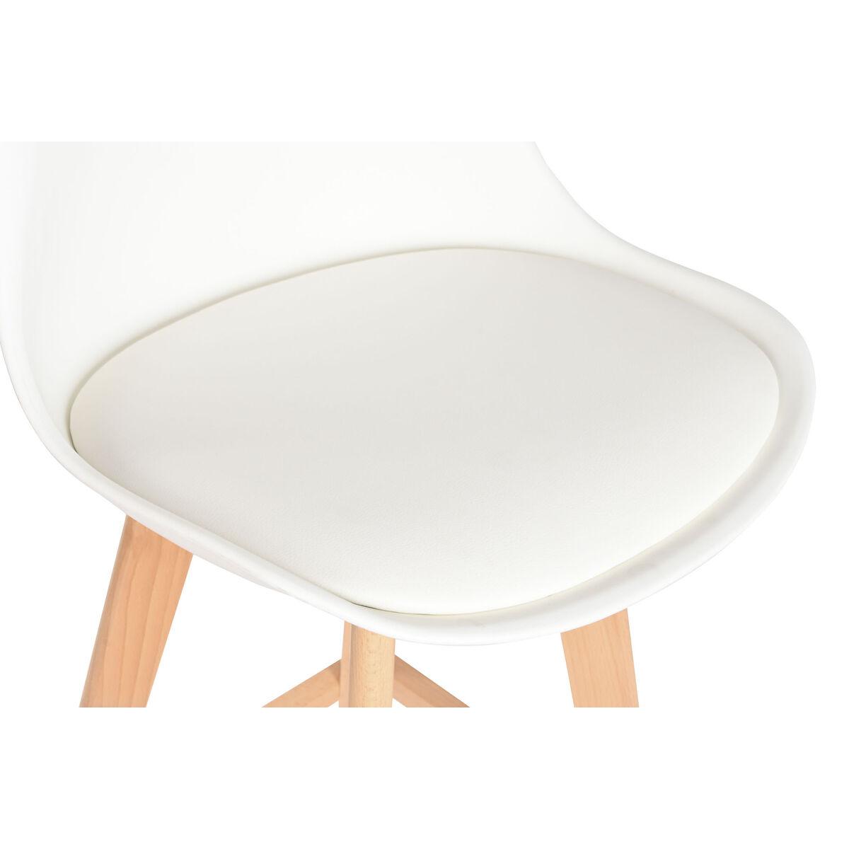 Taburete DKD Home Decor 48,5 x 55 x 109 cm Blanco Haya