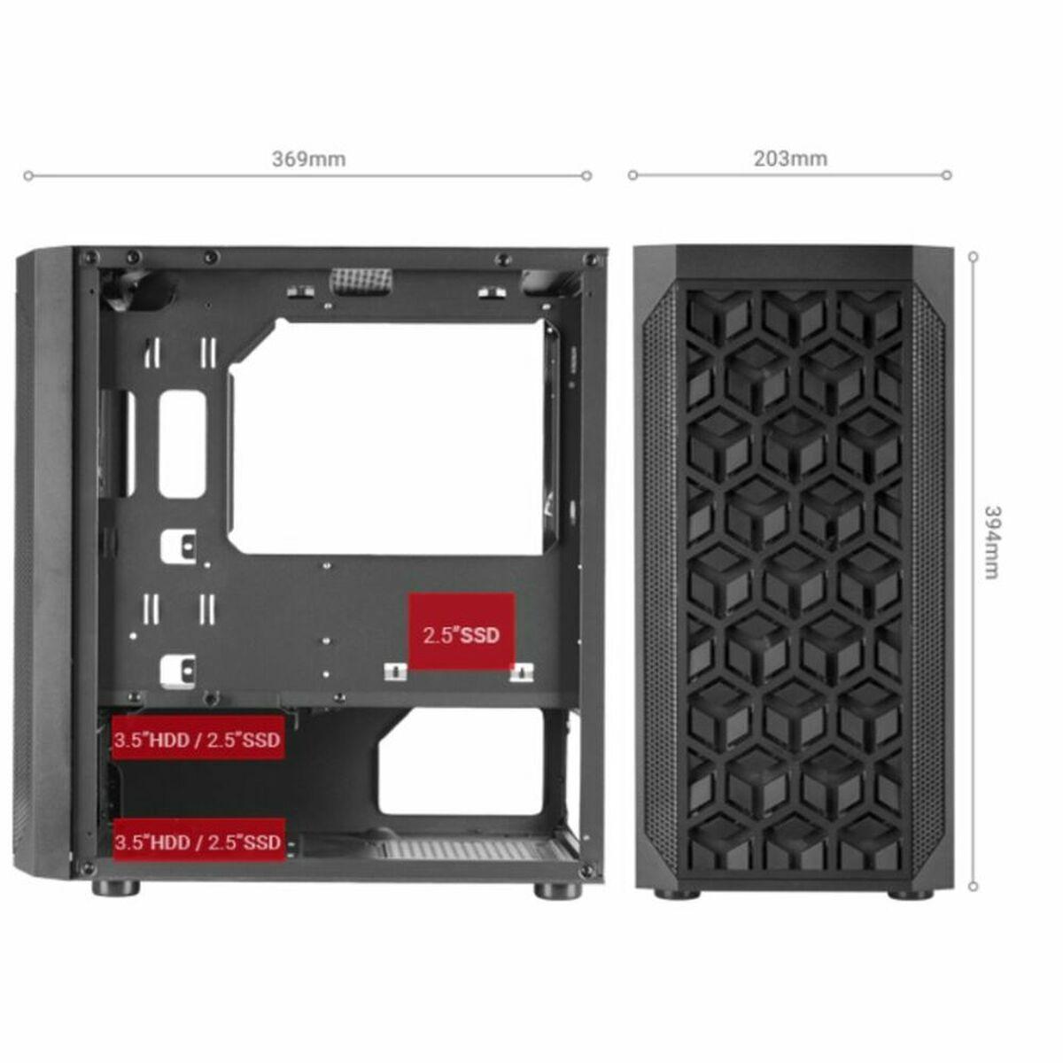 Caja Semitorre ATX Mars Gaming MCMESH Negro