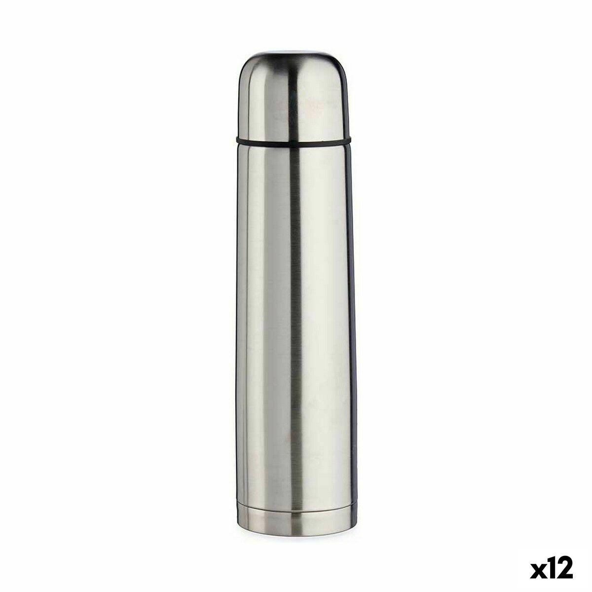 Termo Plateado Acero Inoxidable 1 L (12 Unidades)