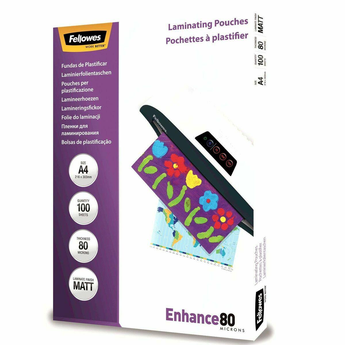 Fundas de plastificar Fellowes 100 Unidades Transparente A4 (100 Unidades)