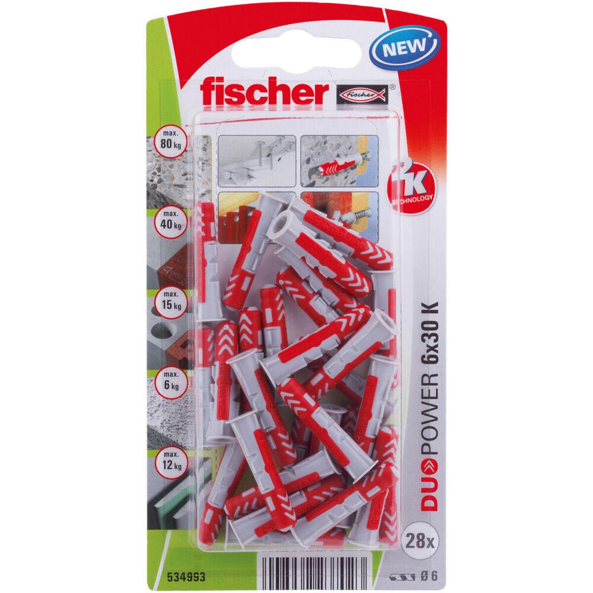 Fischer Tacos Fischer DuoPower 534993 Ø 6 x 30 mm Nailon (45 Unidades)