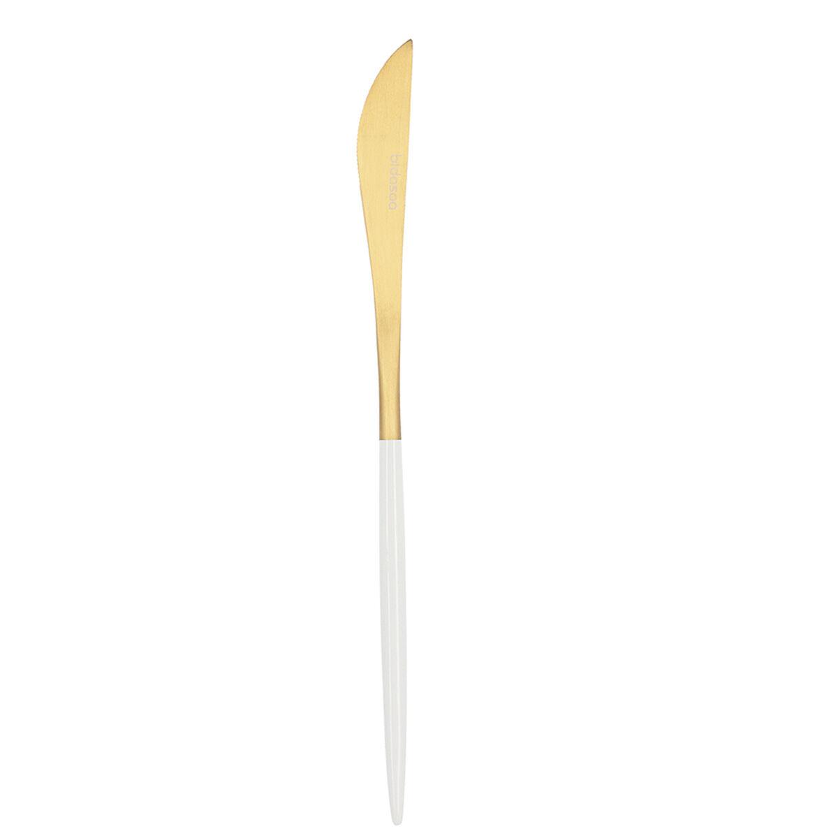 Set de Cuchillos Bidasoa Gio Dorado Blanco Metal (12 Unidades)