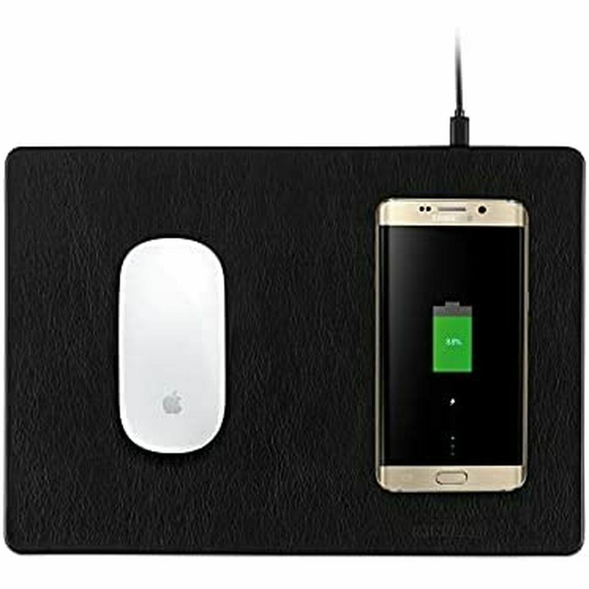 Alfombrilla con Cargador Inalámbrico Qi MiniBatt MB-PAD Negro