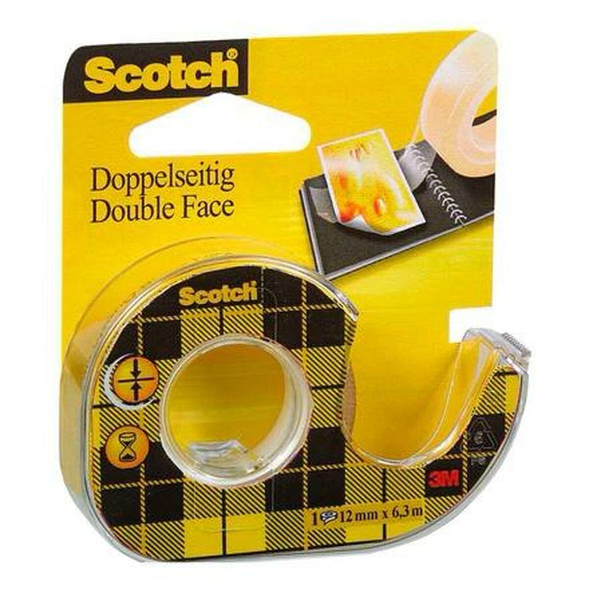 Cinta de Doble Cara Scotch 12 mm x 6 m (6 Unidades)