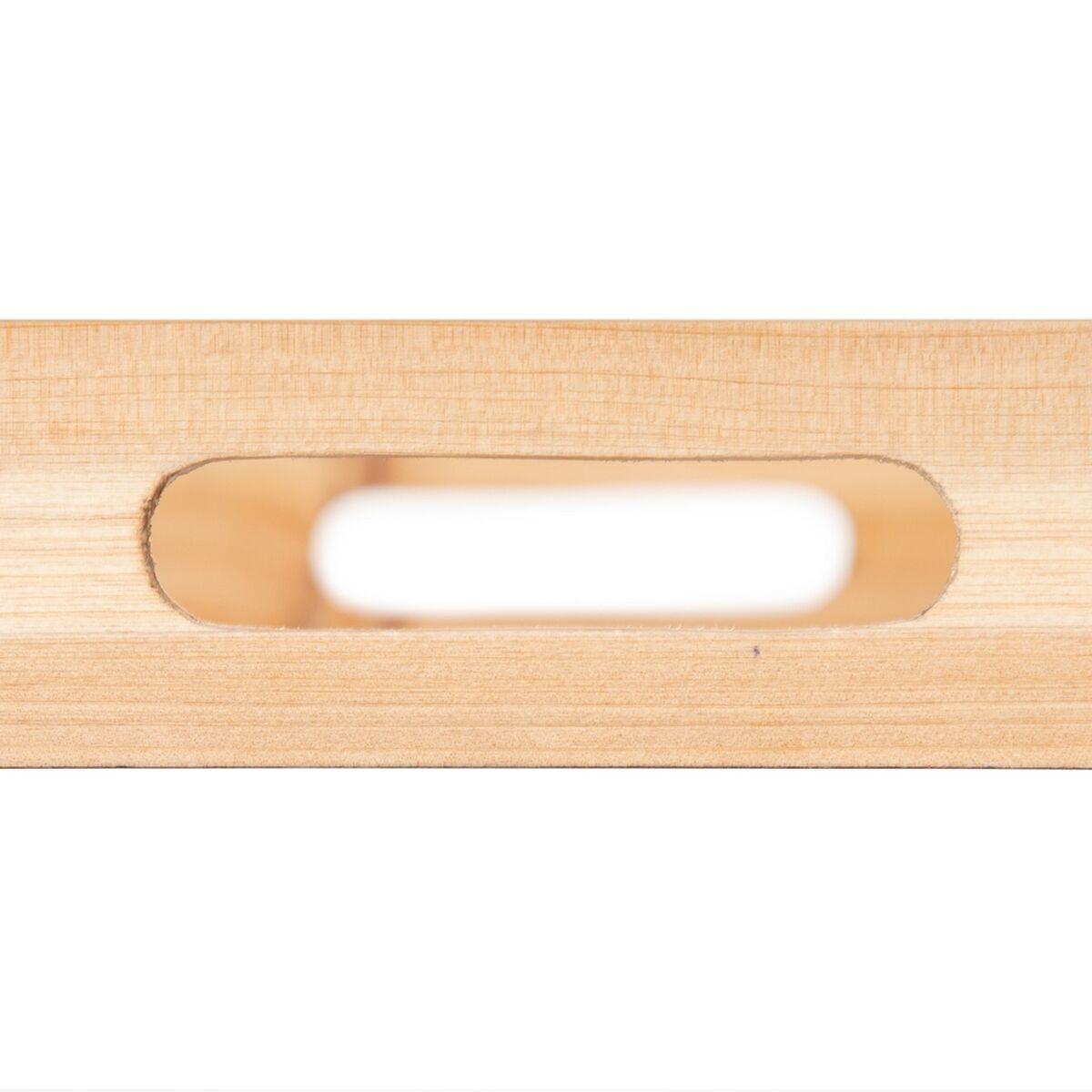 Bandeja de Aperitivos 45 x 31 x 5 cm Natural Madera Ratán 3 Piezas Palmera