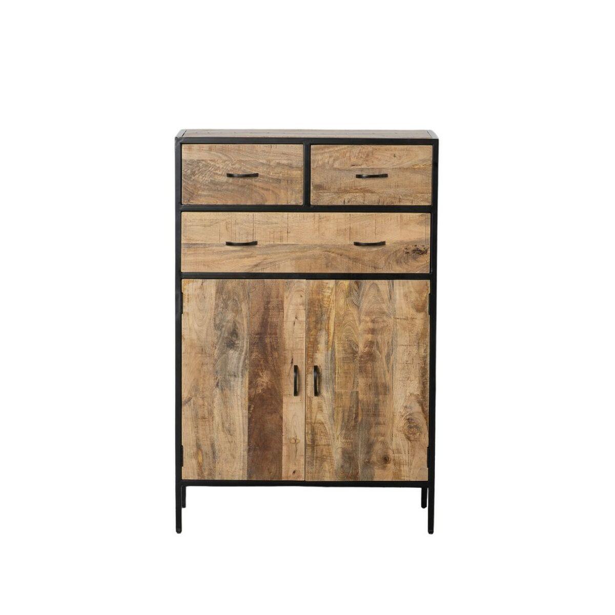Armario MANGO 85 x 40 x 130 cm Natural Negro Madera Hierro