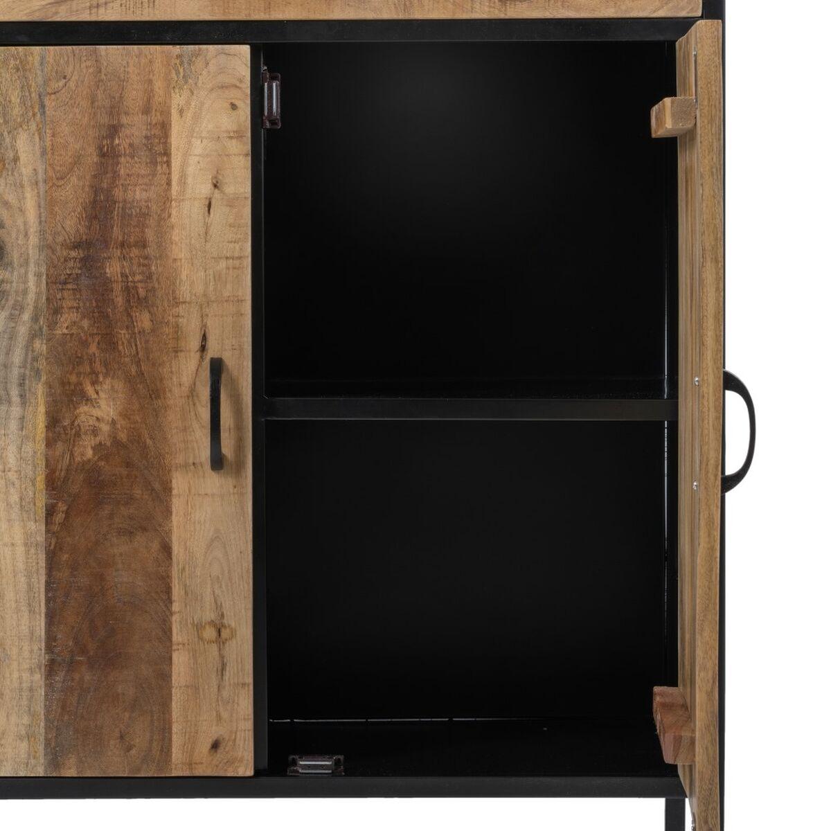 Armario MANGO 85 x 40 x 130 cm Natural Negro Madera Hierro