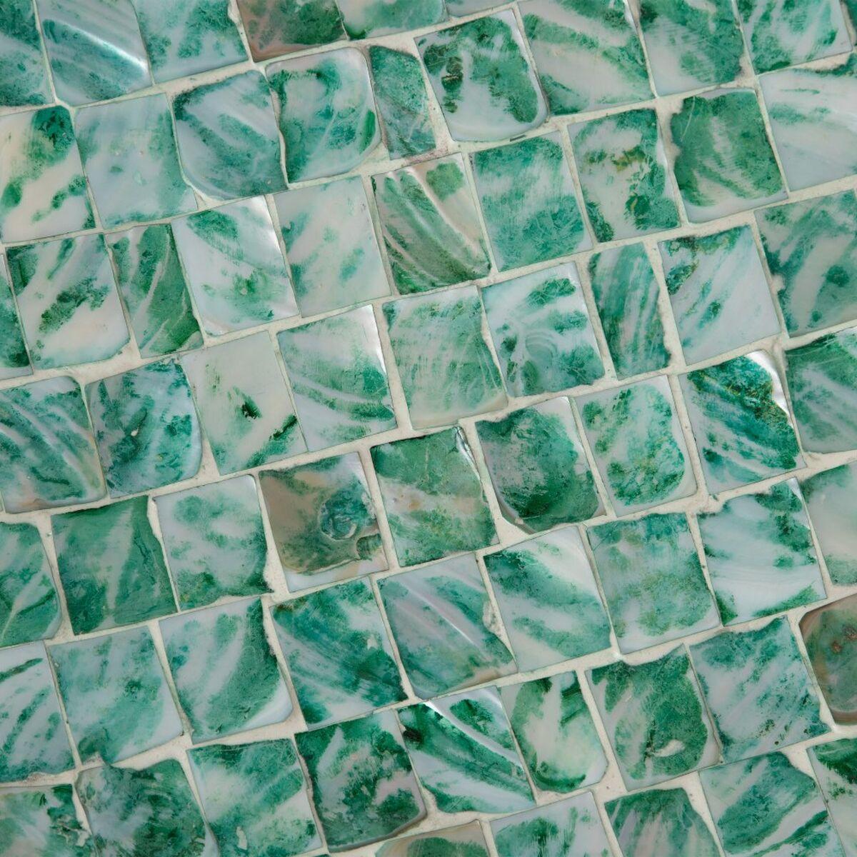 Centro de Mesa 70 x 70 x 7 cm Nácar Aguamarina