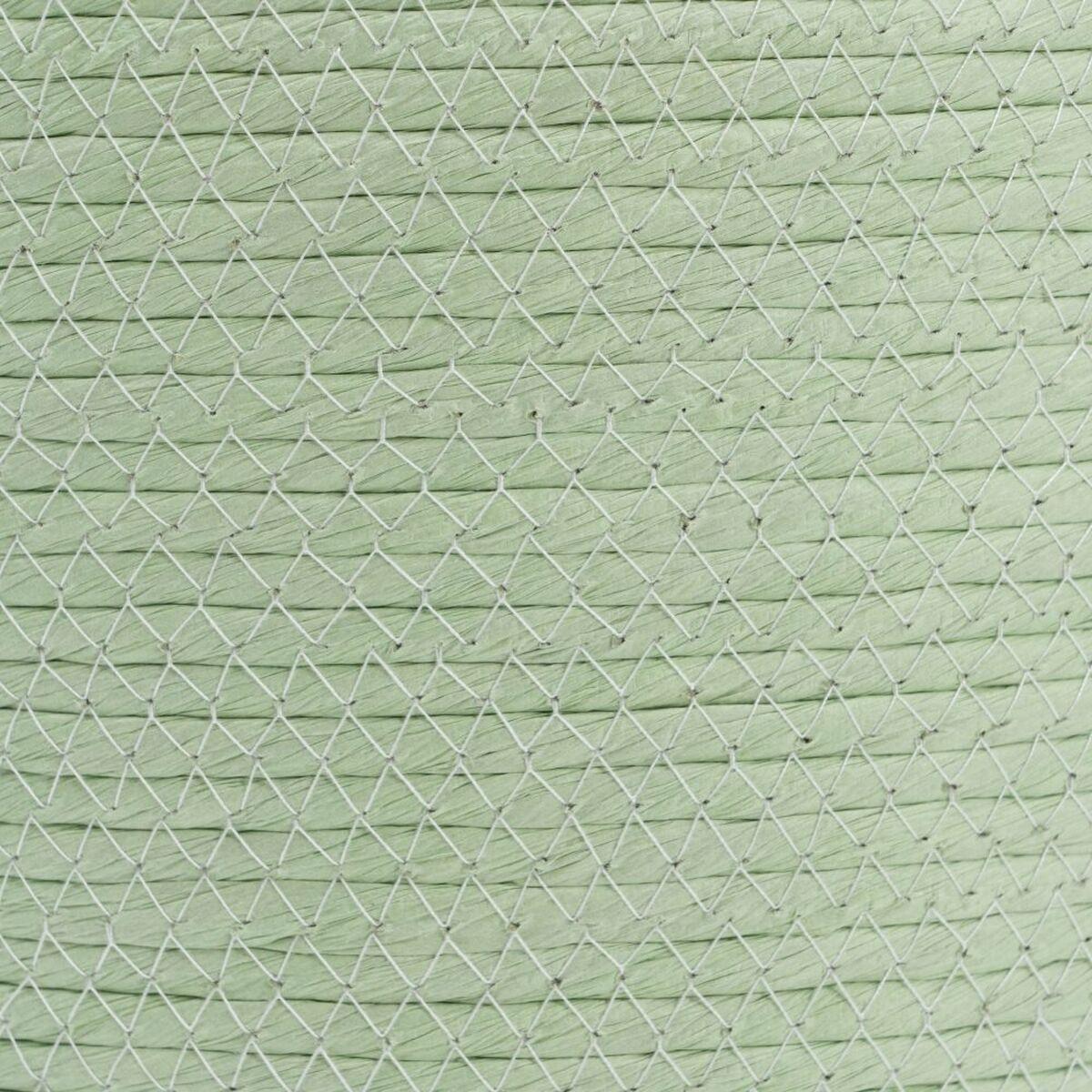 Juego de Cestos Cuerda Verde Claro 26 x 26 x 33 cm (3 Piezas)