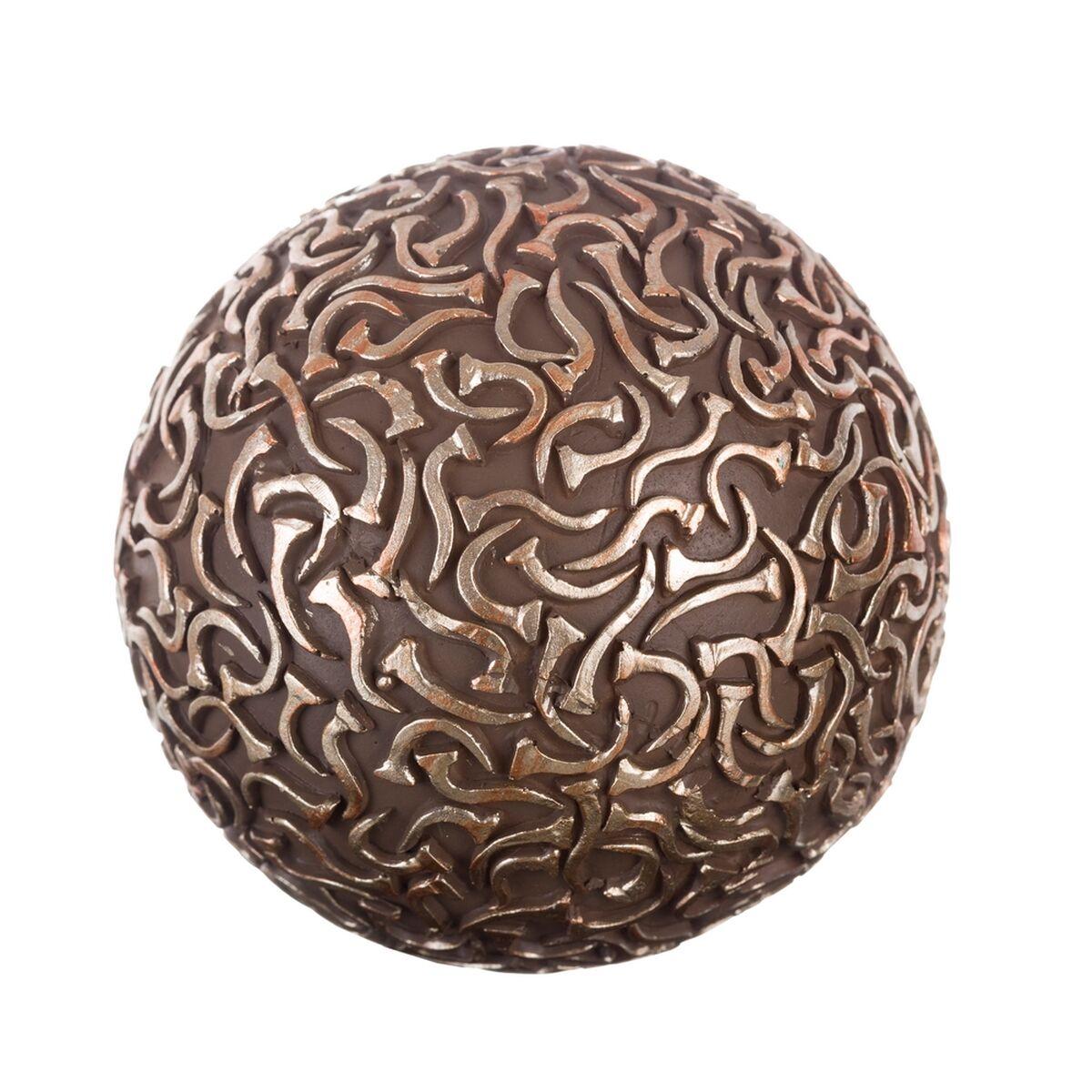 Bolas Decoración Marrón Bronce 10 x 10 x 10 cm (8 Unidades)