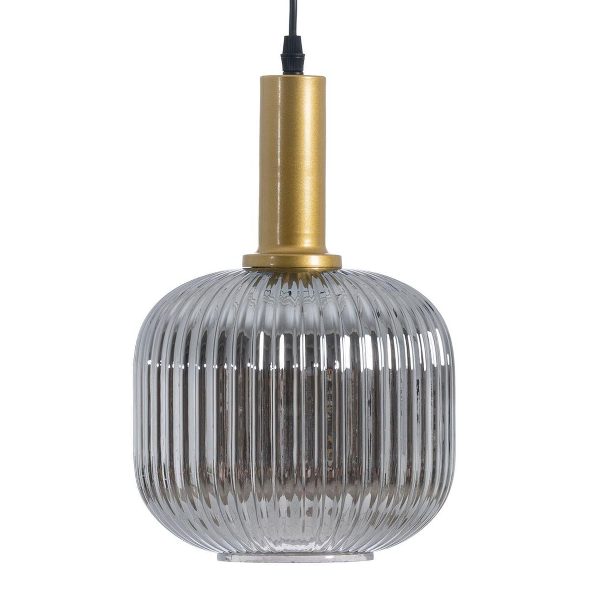 Lámpara de Techo Cristal Gris Dorado Metal Hierro 220 V 240 V 20 x 20 x 30 cm