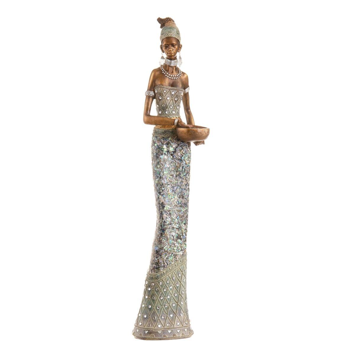 Figura Decorativa 14 x 12,5 x 54,5 cm Africana