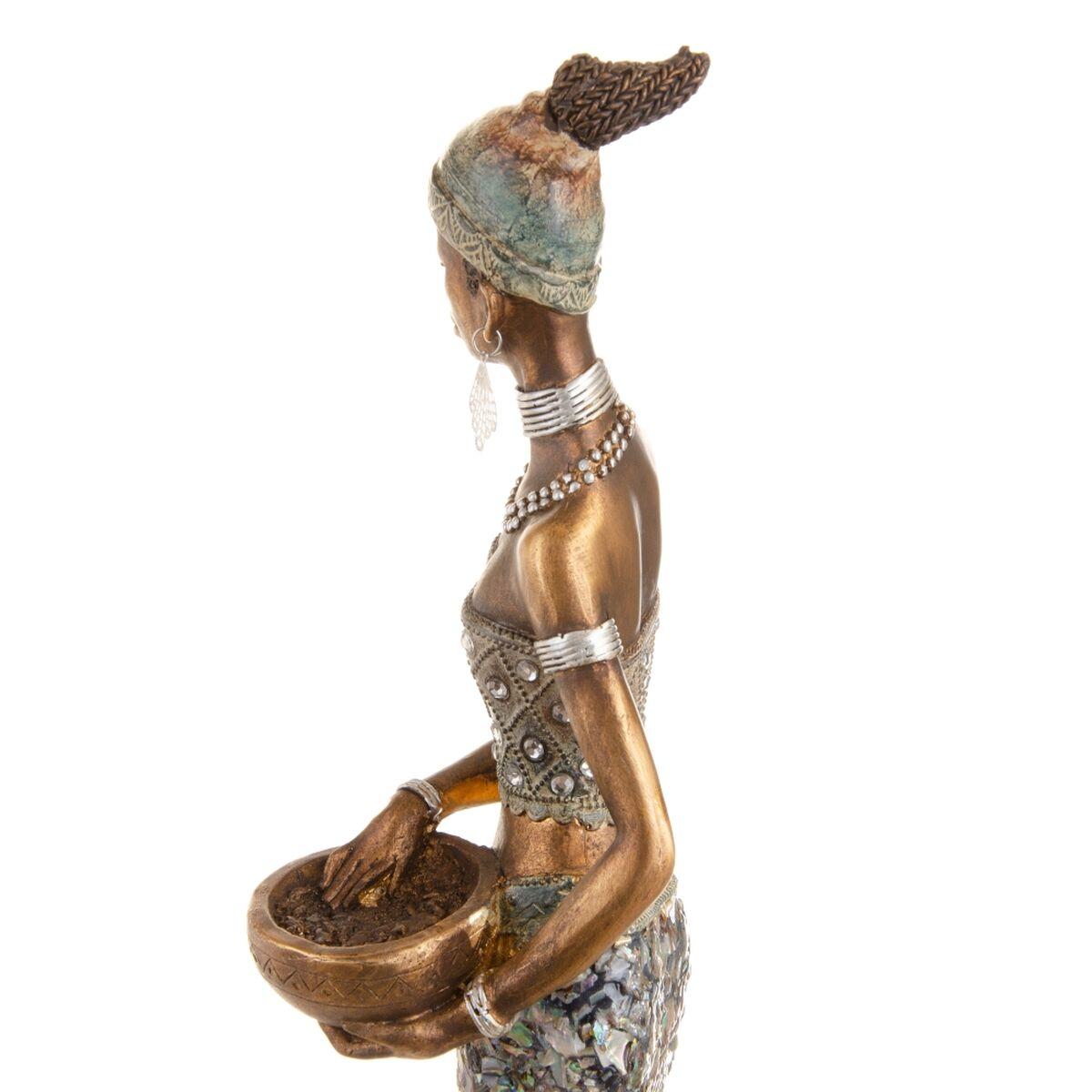 Figura Decorativa 14 x 12,5 x 54,5 cm Africana