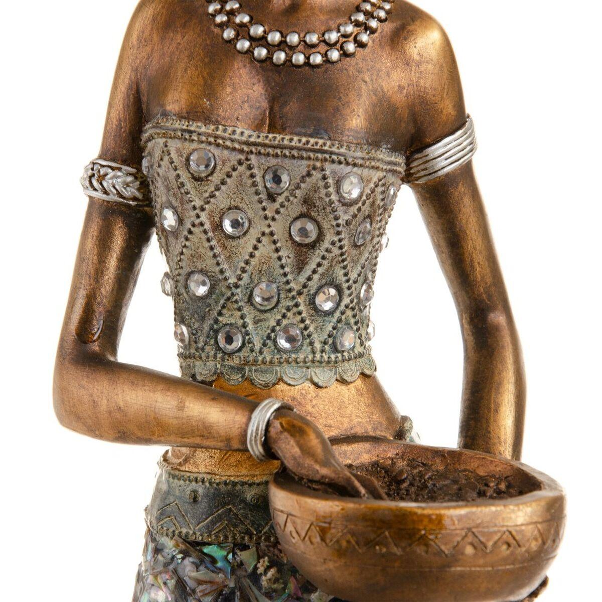 Figura Decorativa 14 x 12,5 x 54,5 cm Africana