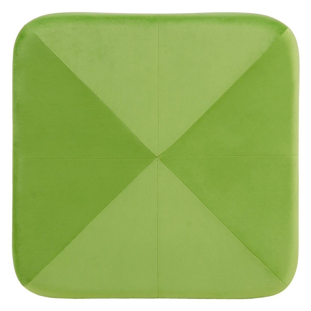 Puff Tejido Sintético Madera Verde 60 x 60 x 40 cm