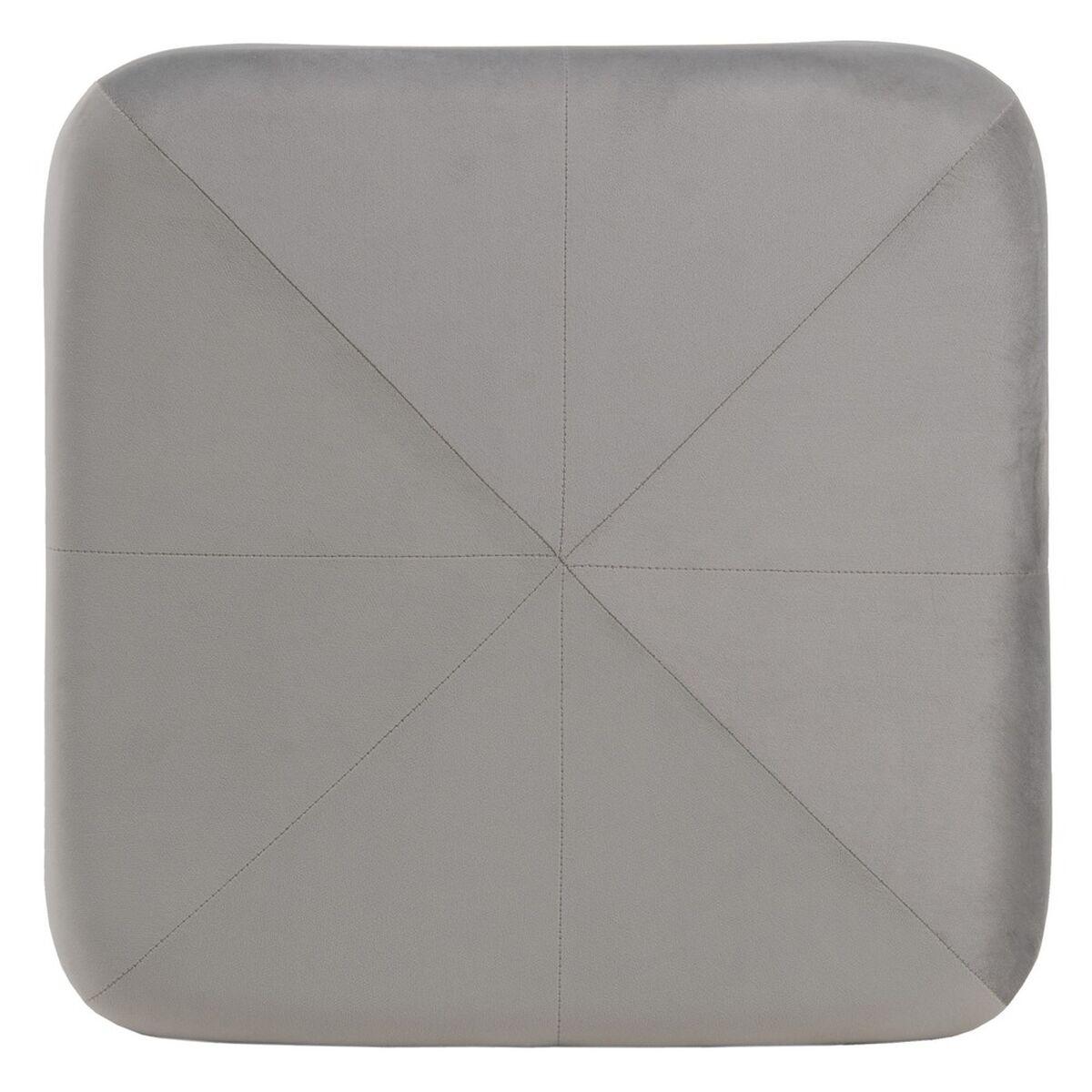 Puff Tejido Sintético Gris Madera 60 x 60 x 40 cm