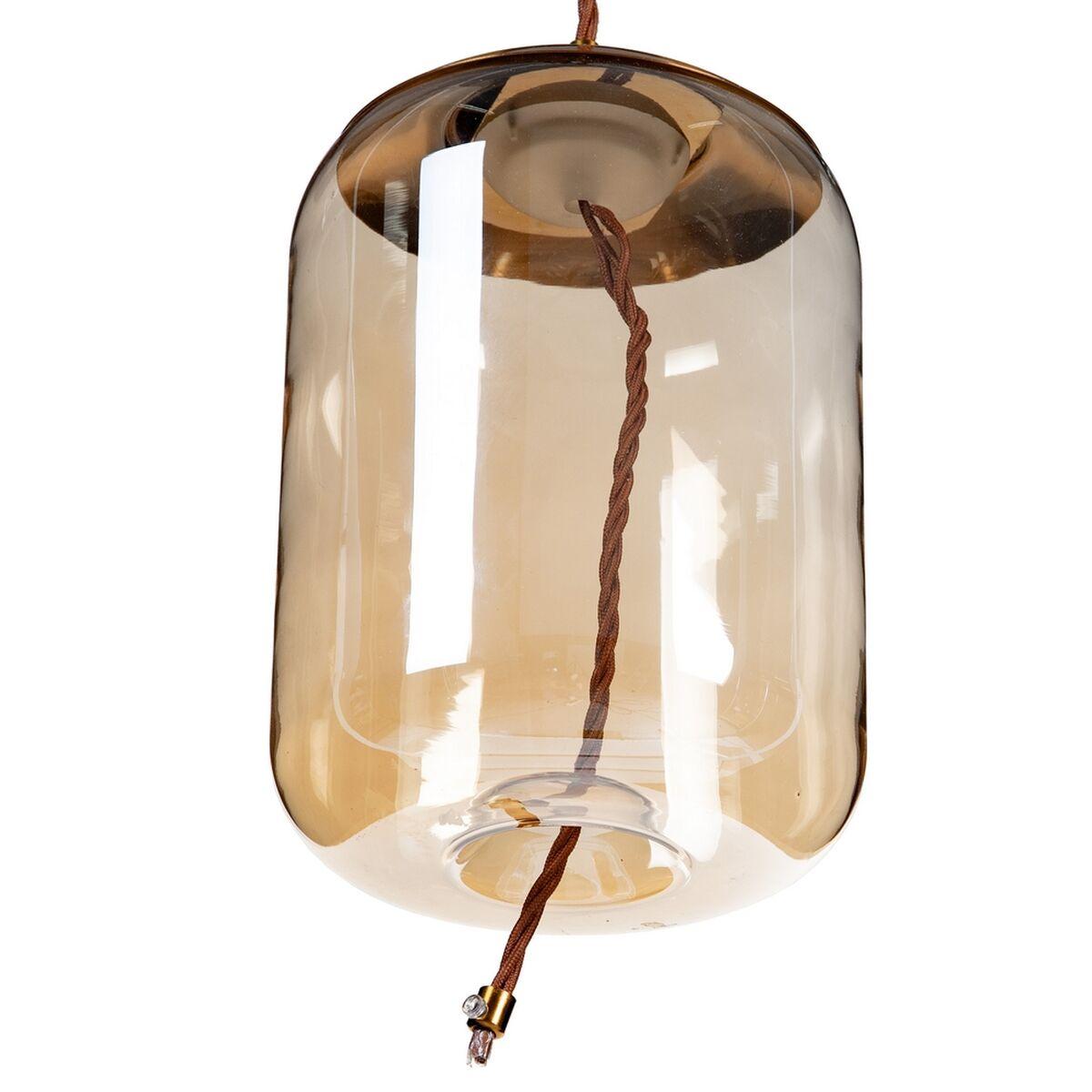 Lámpara de Techo Champán Cristal Metal 18 x 18 x 30 cm
