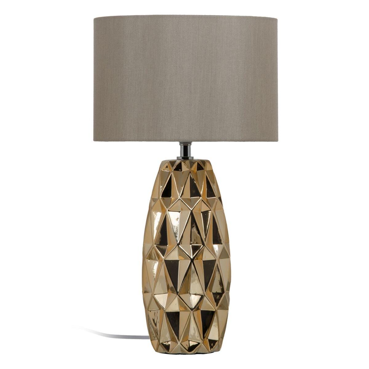 Lámpara de mesa Dorado Champagne Cerámica 60 W 220 V 240 V 220-240 V 27 x 27 x 48 cm