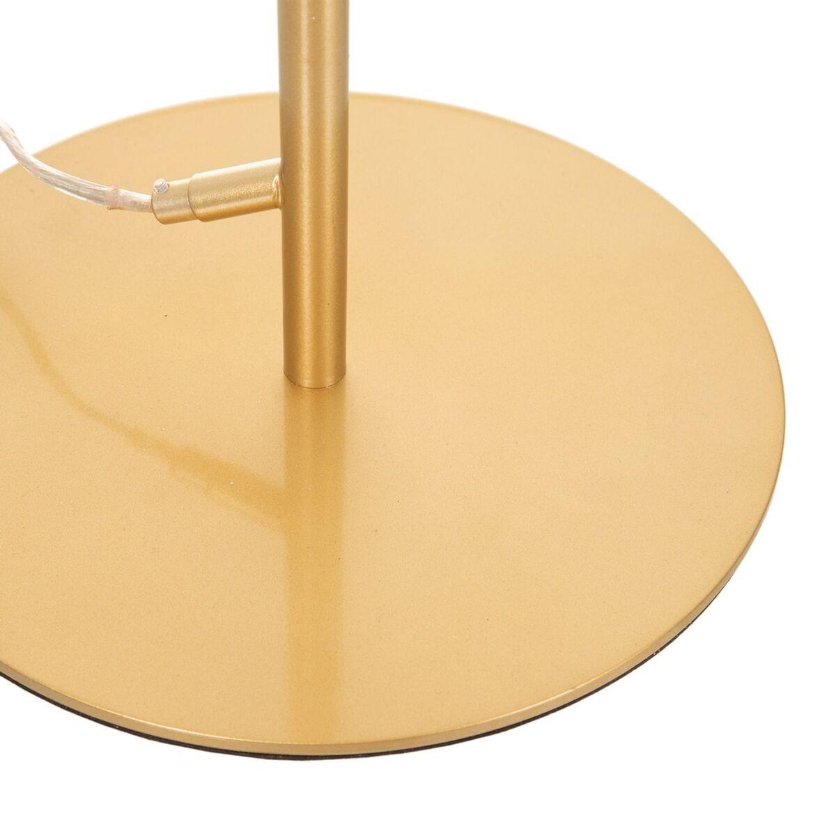Lámpara de mesa Blanco Dorado Metal Cristal Hierro 30 x 30 x 48 cm