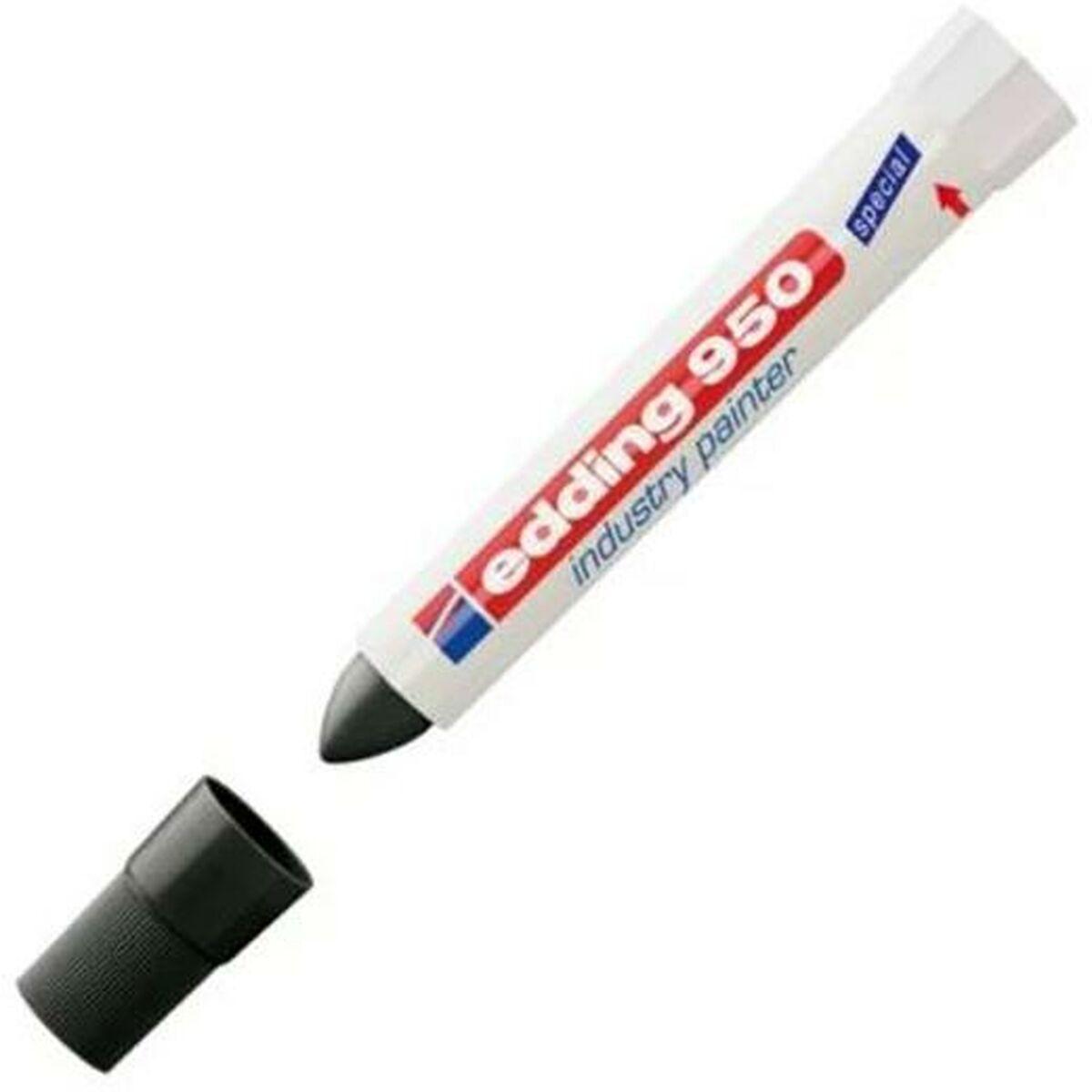 Rotulador permanente Edding 950 Negro 10 Piezas (10 Unidades)