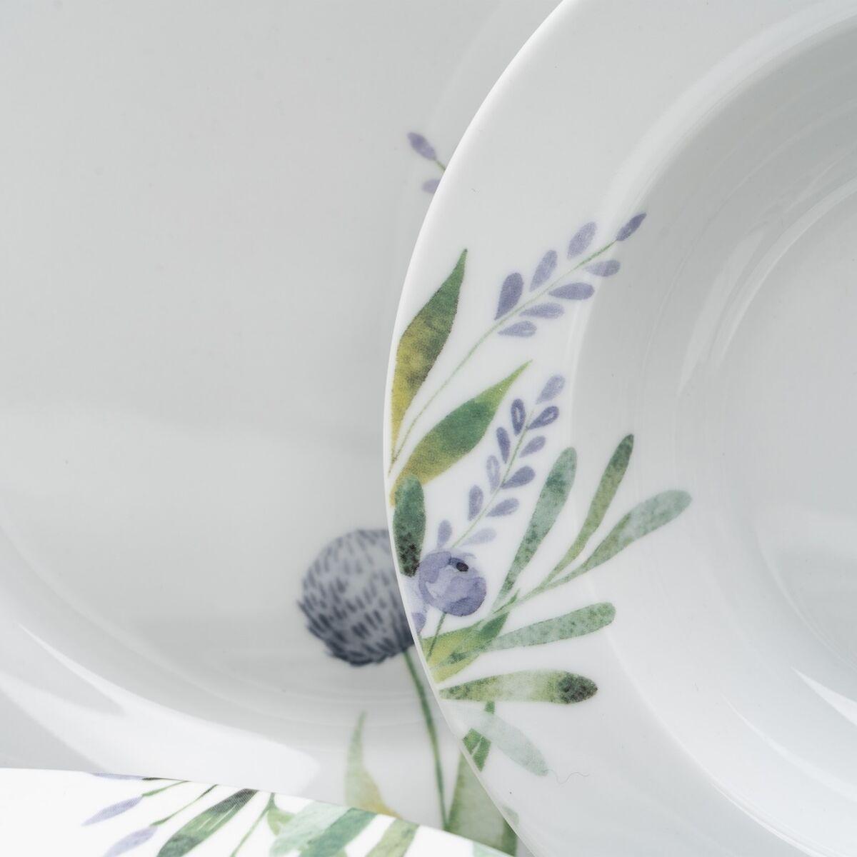 Vajilla 18 Piezas Porcelana Lavanda